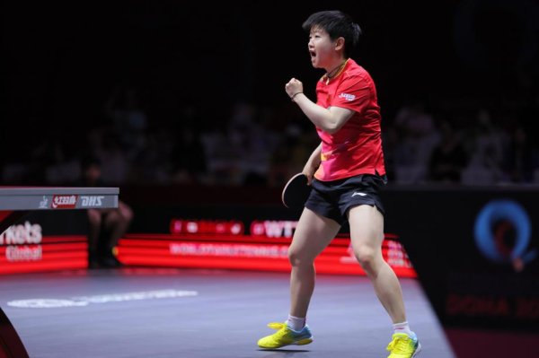 孙英莎以4比2击败沈玉斌，晋级世界乒乓球锦标赛女子单打四分之一决赛